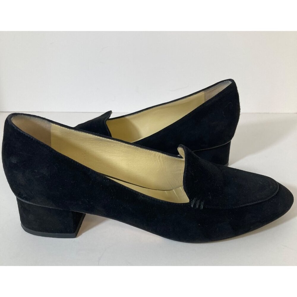 Womens Sarah Flint Black Suede Rosie Leather Pump Black 38.5 US 8